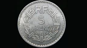 FRANCE 1945 5 Francs Coin VALUE + REVIEW