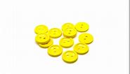 12 Pcs Yellow Buttons 0.8 inch Buttons for Sewing 2 Hole Buttons 32L Sewing Buttons Plastic Buttons Round Buttons Decorative Buttons for Crafts Pants Dress Skirts Shirts Jackets Carnival Costume