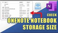 OneNote - Check How Much Storage is Being Used (easily!)