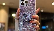 Case for iPhone 11 Pro Max Case Glitter Bling for Women Girls Sparkle Cover with Ring Stand Holder Cute Protective Phone Cases 6.5 inch (Purple)