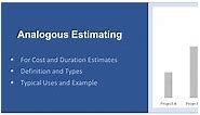 Analogous Estimating | Definition, Examples, Pros & Cons - Project-Management.info