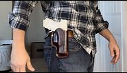 How to make a simple good looking leather holster for your pistol (Glock 19)
