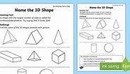 Name 3D Shapes Worksheet