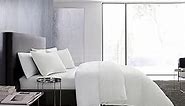 Vera Wang - Queen Comforter Set, Luxury Cotton Bedding with Matching Shams, Medium Weight & Ideal for All Seasons (Waffle Pique Queen, White)