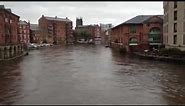 The River Aire at Leeds Bridge at 1.30pm on Tuesday 25 September