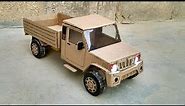 How To Make RC Mahindra Bolero Pick-up || mahindra rise pickup truck from cardboard At Home