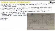 Screw Thread Terminology - Screw Thread Measurements - Metrology and Quality Engineering