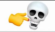 Skull and Backhand Index Pointing Emoji and what it's hiding
