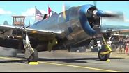 Engine Start-Up of a rare Republic P-47D Thunderbolt - NX7159Z