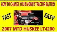 How to Change A MTD Huskee Lawn Mower Battery. EPIC WINNER