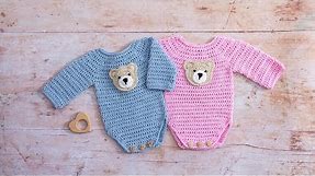 Crochet Baby Onesie Pattern (Part 1 of CUTE & EASY Tutorial)