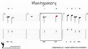 Jak zahrát na kytaru písničku - Montgomery - tabulatura a noty