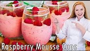 Raspberry Mousse Parfaits with Champagne J-ello!! Perfect for Parties!