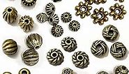 Antique Bronze Spacer Beads for Jewelry Making Small Brass Metal Beads & Bead Assortments for Bracelet Necklace Earring Making Brass Bead Spacers for Jewelry Making Brass Shapes for Crafts 500pcs