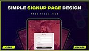 Design a Sleek Sign-Up Page for Apple iPad Pro in Figma | Step-by-Step Tutorial