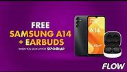 Flow Jamaica – Free earbuds + free Samsung A14