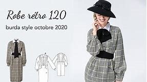 Robe rétro en polyester 120 | BURDA STYLE - Oct. 2020