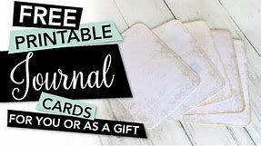 FREE Printable Journaling Cards | Freebie