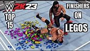 WWE 2K23 Top 15 Finishers on LEGOS