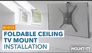 Foldable Ceiling TV Mount | MI-4225 (Installation)