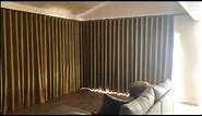 Electric Curtain Track with 80mm Wave Curtains - Made to Measure Wave Curtains - S Fold