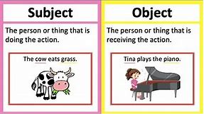 SUBJECT vs OBJECT 🤔 | What's the difference? | Learn with examples