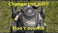 Changing the oil in your Honda GCV 160 lawn mower engine