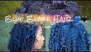 Dye Natural Hair Midnight Blue Black with Ion Color Brilliance | Simply Subrena