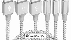 Bkayp 3 Pack 10ft iPhone Charger Cables Lightning to Usb Cable for iPhone iPad iPod 5-Volt Gray