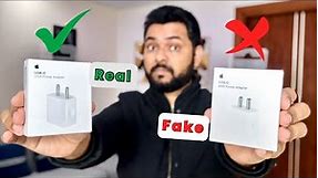 How to check Duplicate vs Original Apple iphone charger | iphone 20 Watt charger Fake vs Real.