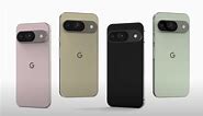Google Pixel 9 shown in four colours in detailed concept video