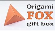 How to make Origami Fox Box - DIY Origami Fox Box Tutorial