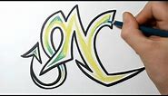 How to Draw Wild Graffiti Letters - N