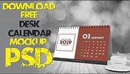 3D Mockup - Desk Calendar Design - Mockup PSD - File