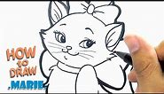 How to Draw marie the cat | Easy Drawing | The Aristocats
