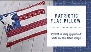 Patriotic (Red, White & Blue) Flag Pillow tutorial and FREE pattern!