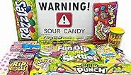 RETRO CANDY YUM Super Sour Candy Variety Pack - Assorted Sour Candy Box - Sour Candy Box for Gift, Celebration