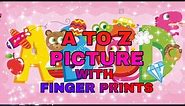 Fingerprint Alphabet art/Handprint art/Easy Fingerprint Art /Fun with Alphabets/ alphabet to cartoon