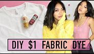 HOW TO DYE CLOTHES USING $1 ACRYLIC PAINT! | HOW TO | Nava Rose