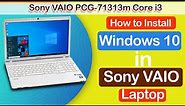 Easy Way to Install Windows 10 in sony vaio laptop using usb|How to enter the Boot Options Menu|Urdu