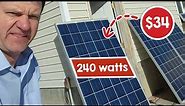 DIRT CHEAP USED SOLAR PANELS from SanTan Solar. $34. ( Real world review and test)