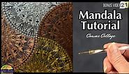 Create A Metallic Masterpiece! Full Tutorial On Painting A Mandala Collage On Canvas