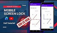 How to make Screen lock Pattern in android studio/How to create pattern lock in android pro