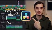 These Editing Tips Will Save You HOURS in Resolve