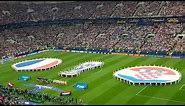 France vs. Croatia. World cup 2018 final. Russia 2018 moscow. National Anthems.