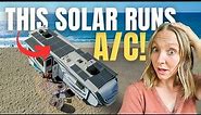 RV Solar System Runs A/C! Our Solar Install & Costs