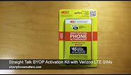 Straight Talk BYOP Activation Kit with Verizon LTE SIMs