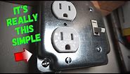 How to Wire an Outlet Off a Switch - DIY Wiring Projects (OFFICIAL VIDEO)