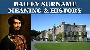 Bailey Surname History