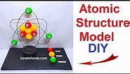 Atomic Structure Model Making 3d - DIY for science project | howtofunda | class 9 | class 11
